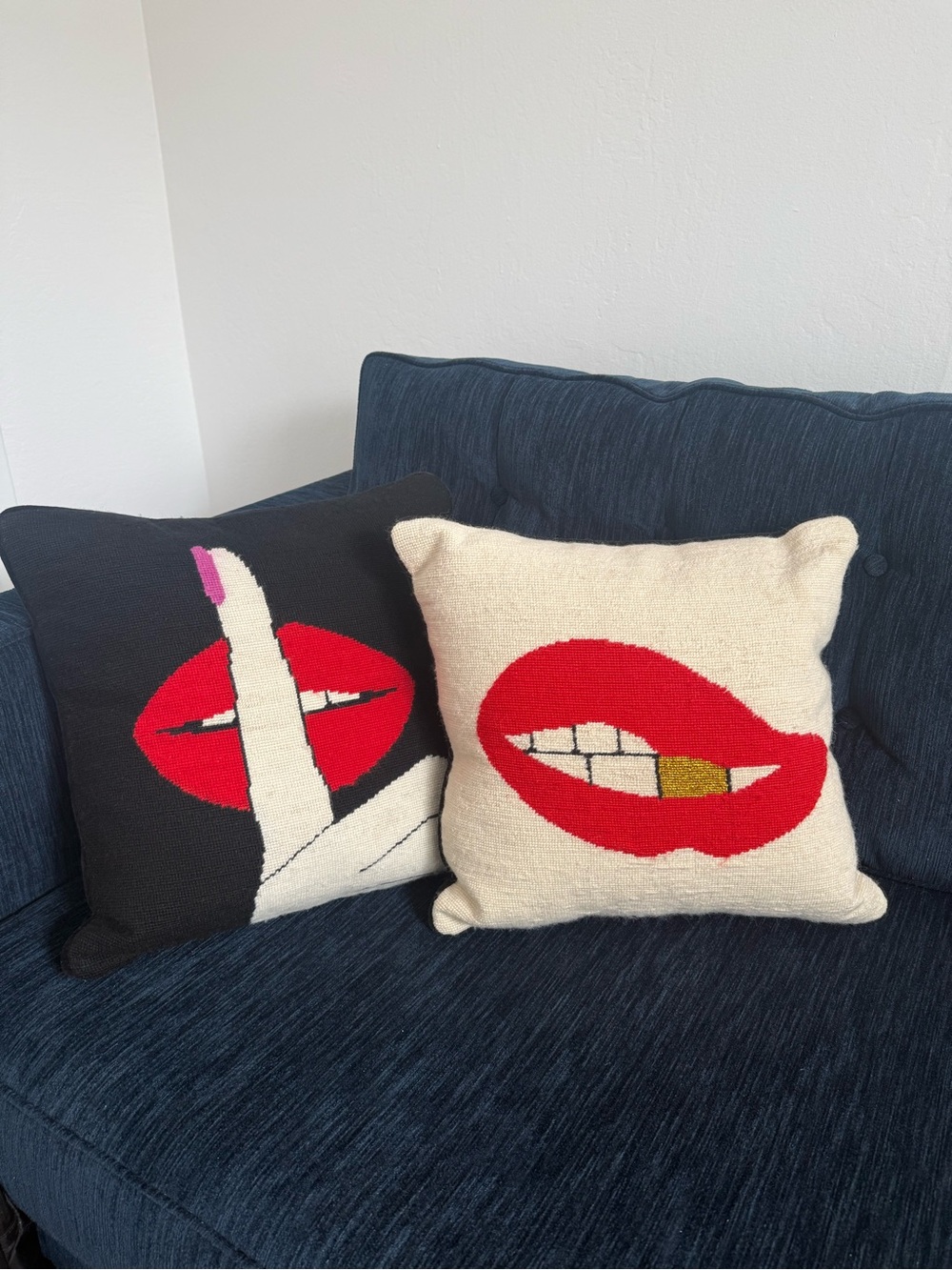 Set of Jonathan Adler Needle Point Pillows